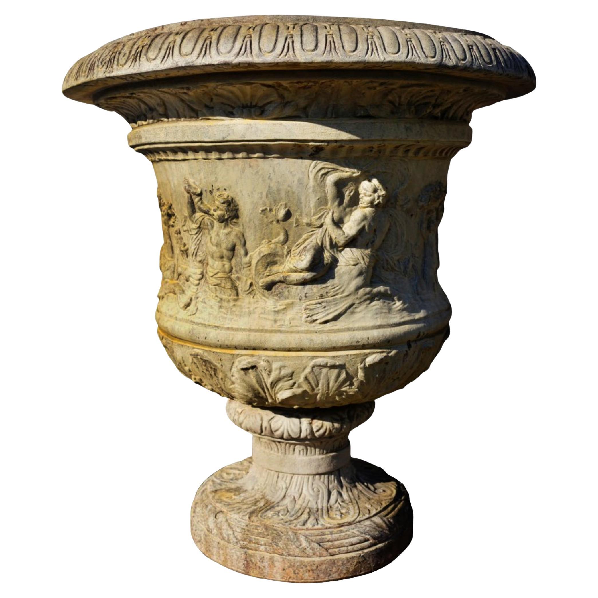 Ancient Roman Vase of the Baccanale (Louvre Collection) End 19th Century / 20th  For Sale