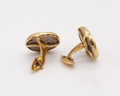 Boutons de manchette en or jaune 18 carats avec têtes de Janus de la Rome antique 225-215 avant J.-C.