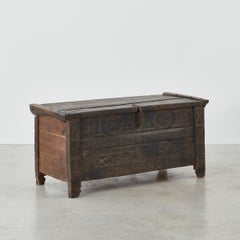 Ancient rustic shepherd’s coffer Transylvania, 18th Century