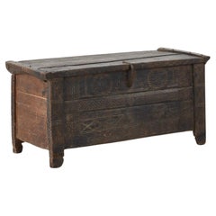 Ancient rustic shepherd’s coffer Transylvania, 18th Century