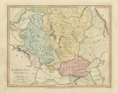 Ancient Sarmatia & Eastern Europe Map — Classical Geography, Wilkinson 1801