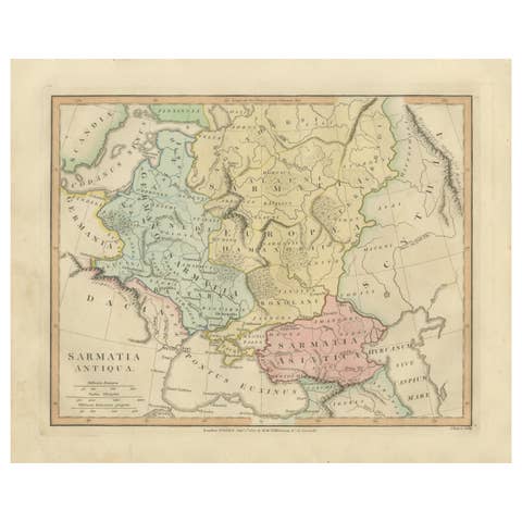 Ancient Sarmatia & Eastern Europe Map — Classical Geography, Wilkinson 1801