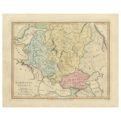 Ancient Sarmatia & Eastern Europe Map — Classical Geography, Wilkinson 1801
