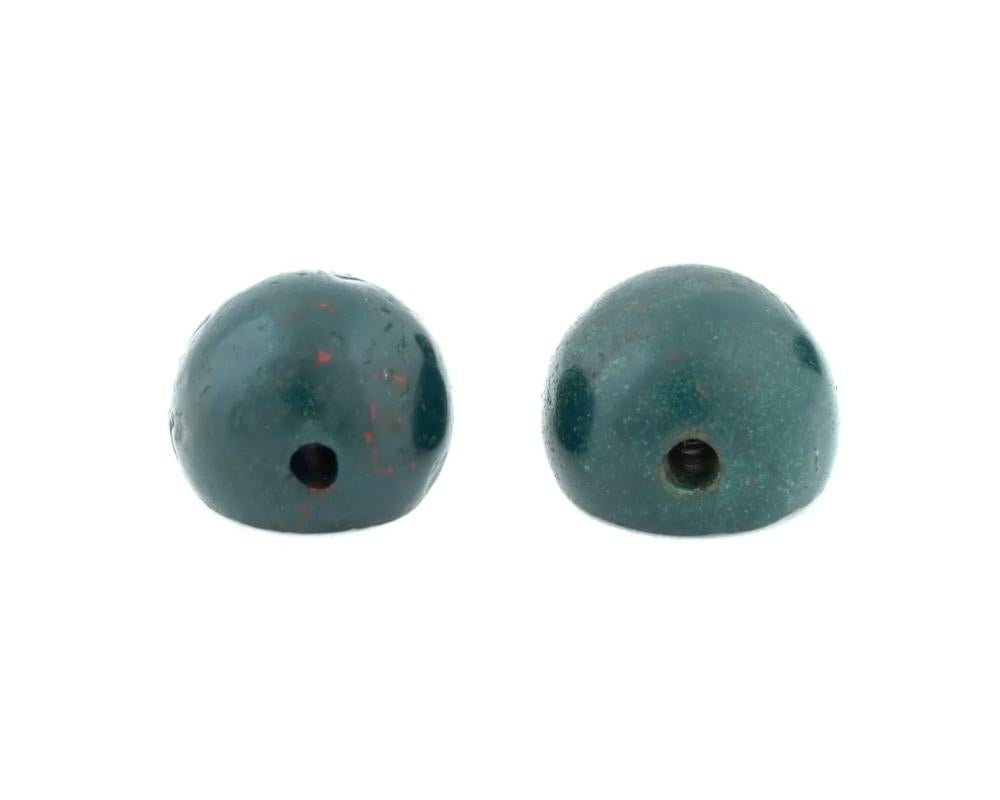 Ancient Sasanian Carved Bloodstone Intaglio Bead In Good Condition In New York, NY