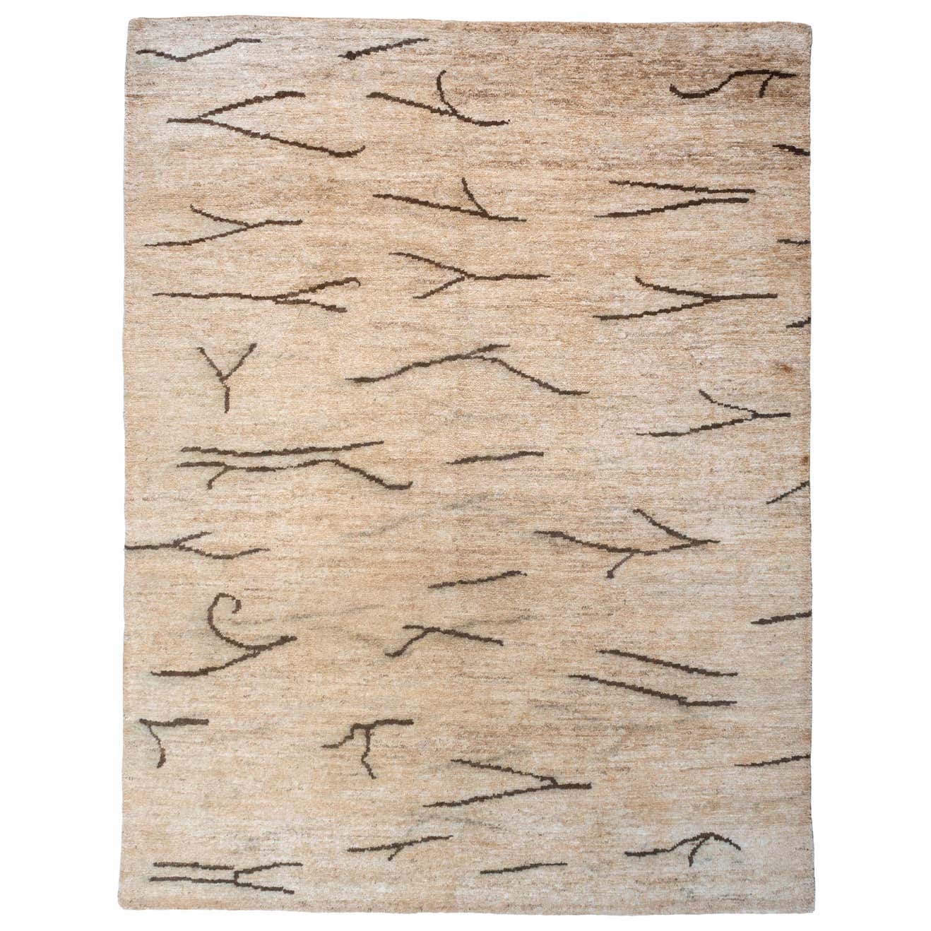 Ancient Scripts Hemp Area Rug For Sale at 1stDibs