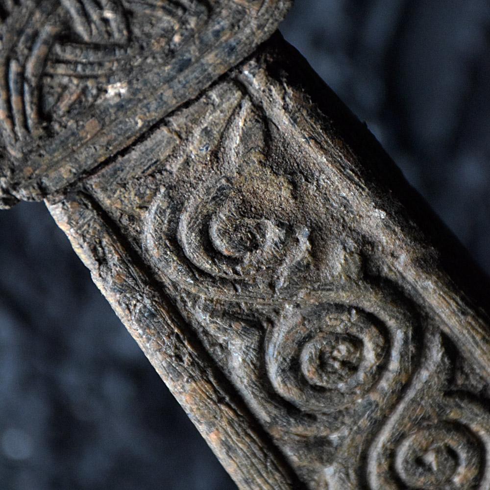 18th Century and Earlier Ancient Serpentine Celtic Cross