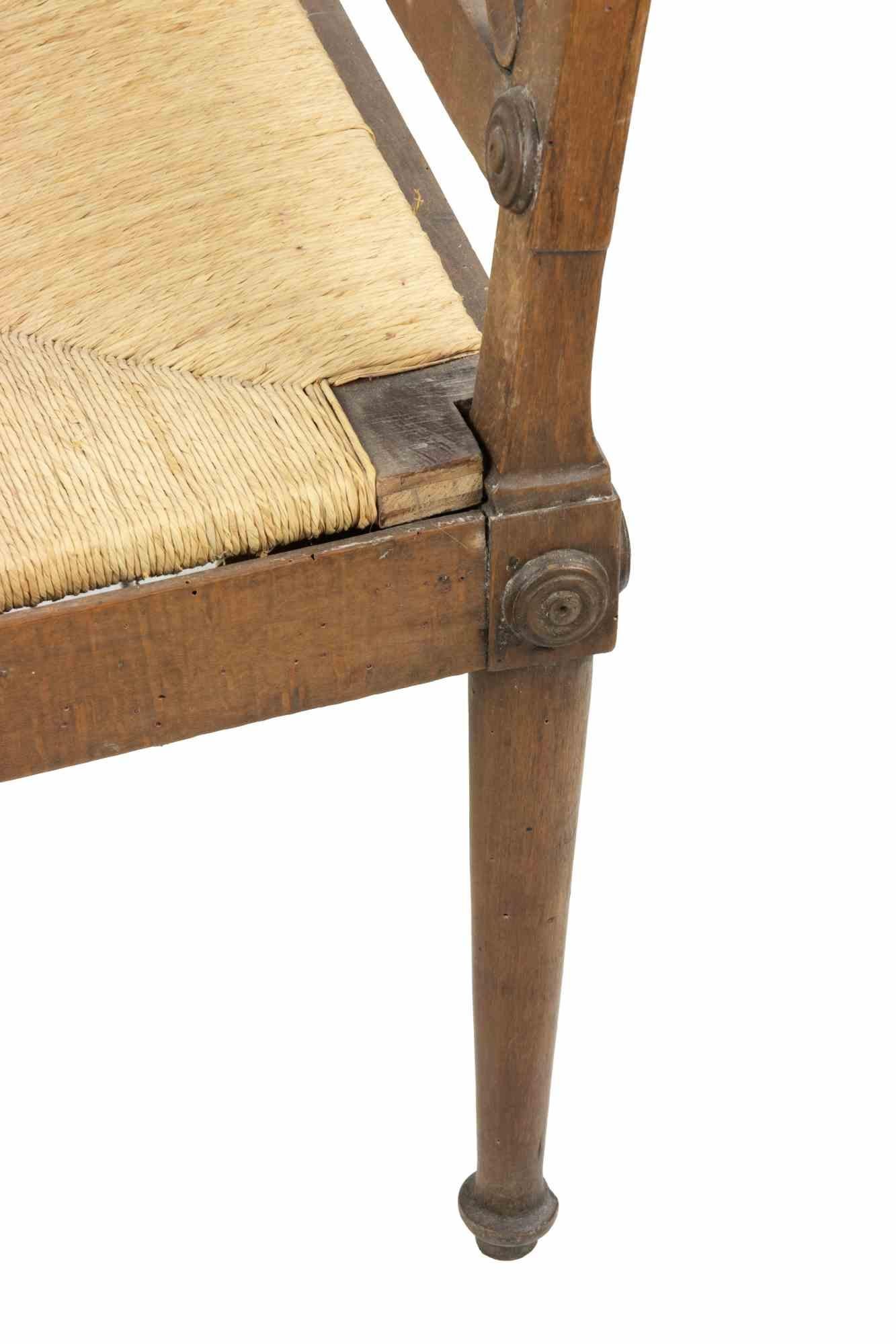 Bois Ensemble ancien de 4 chaises en bois, 19e siècle en vente