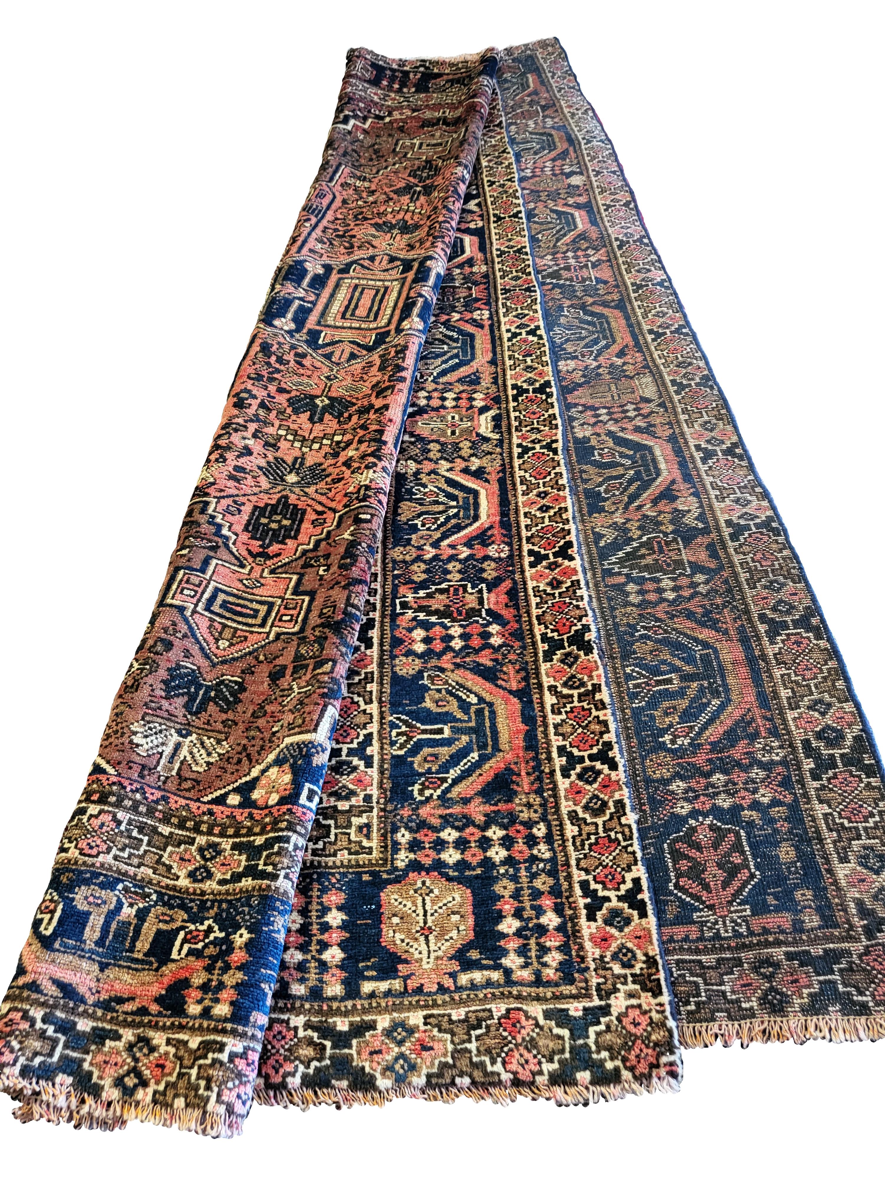 Hand-Knotted Ancient Shiraz / Qashqai - Geometric Tribal Persian Rug, PRG Exclusive For Sale