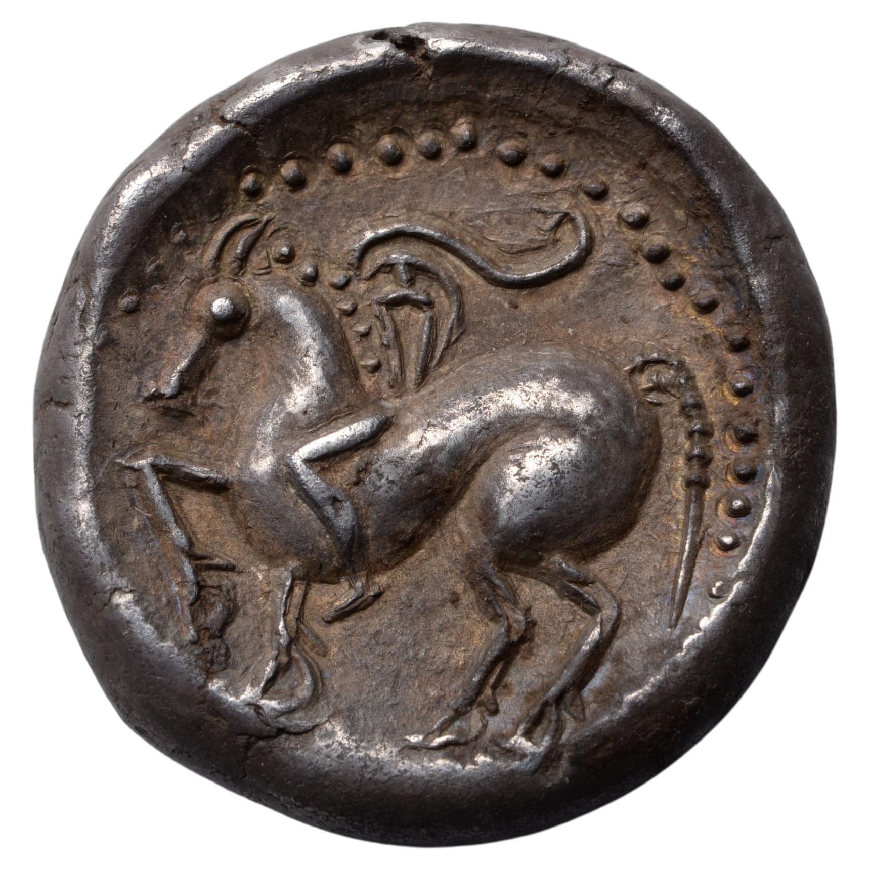 Antike Celtic Tetradrachm- Münze aus Silber im Angebot