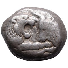 Ancient Silver King Croesus Coin, 550 BC