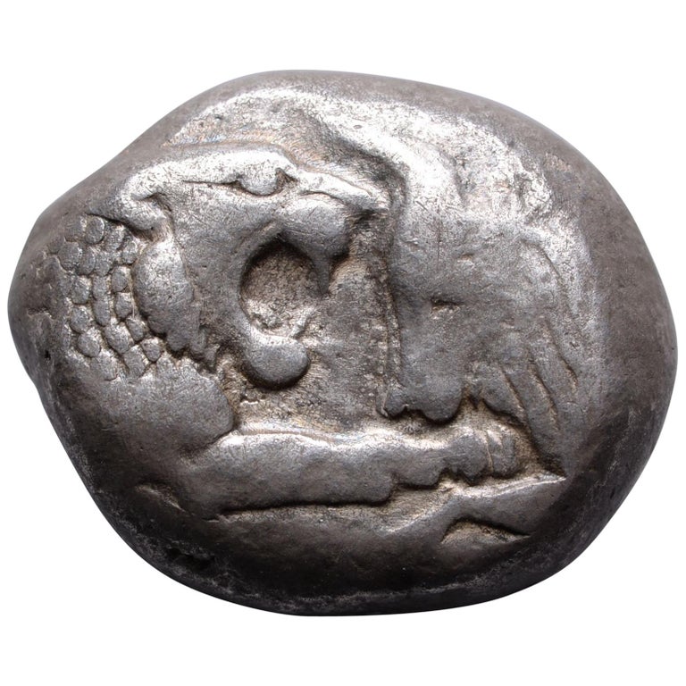 Ancient Silver King Croesus Coin, 550 BC