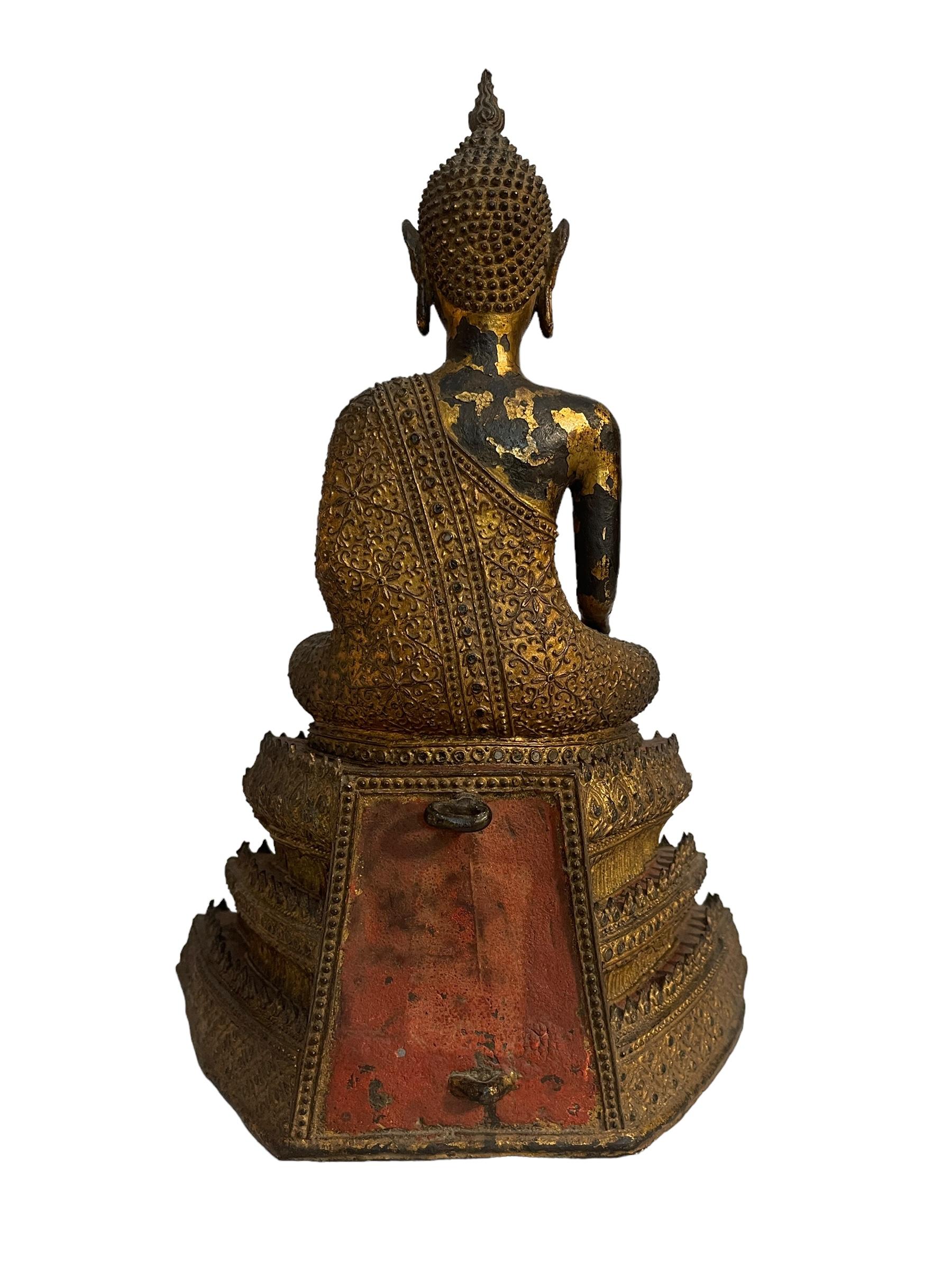 Qing Ancient statue, buddha late 19th early 20th century, south east Asia For Sale