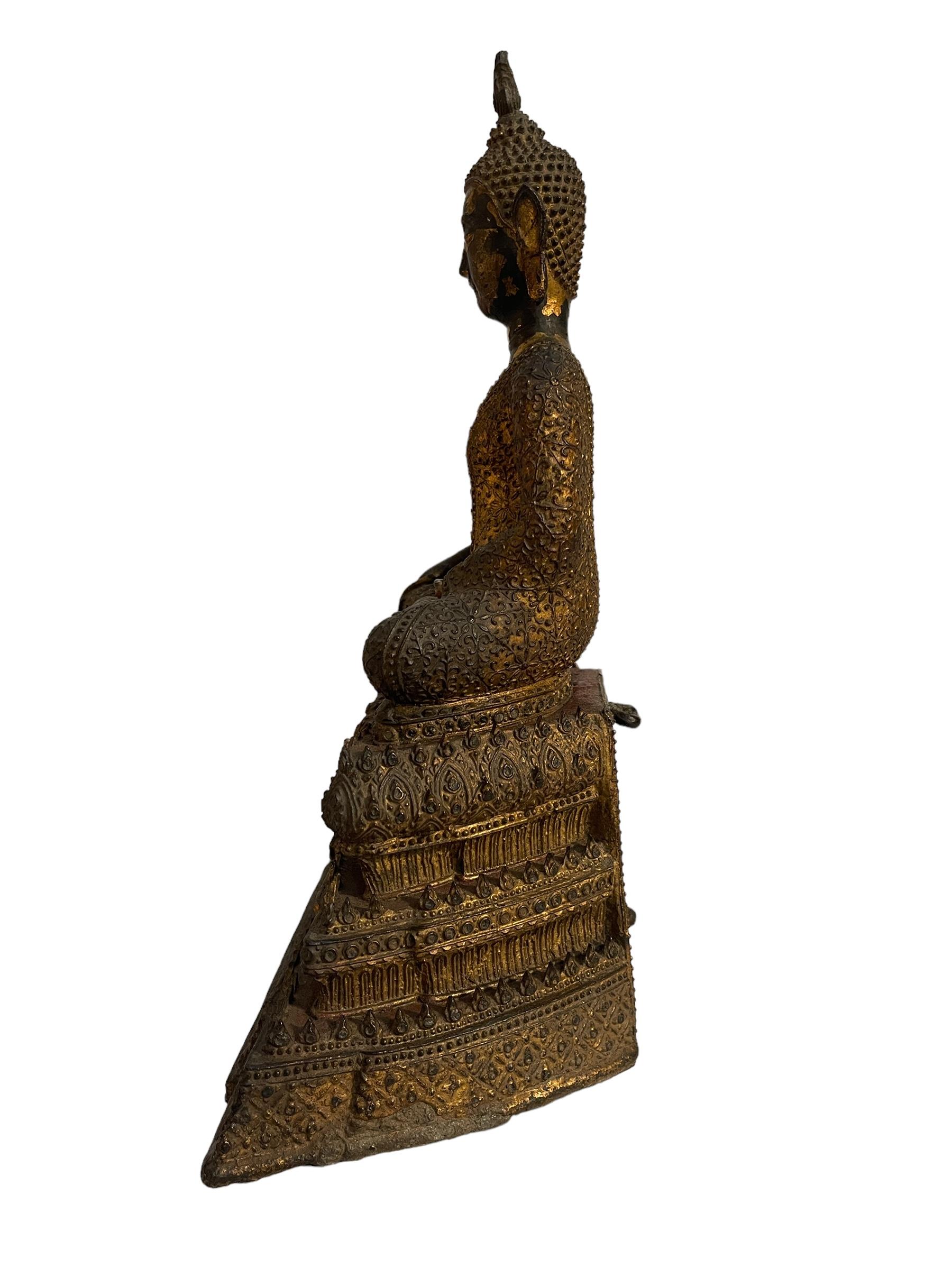 Thaïlandais Statue ancienne, bouddha fin 19e début 20e siècle, Asie du sud-est en vente
