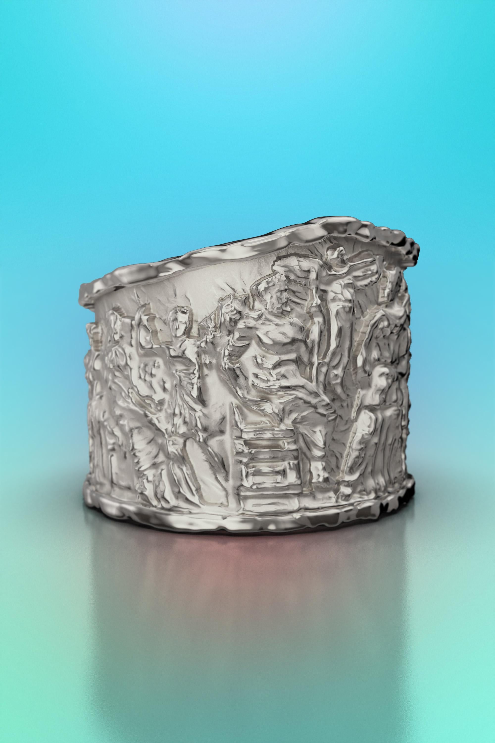 En vente :  Bague de style ancien en or massif 18 carats, frontons de la bague Parthenon 7