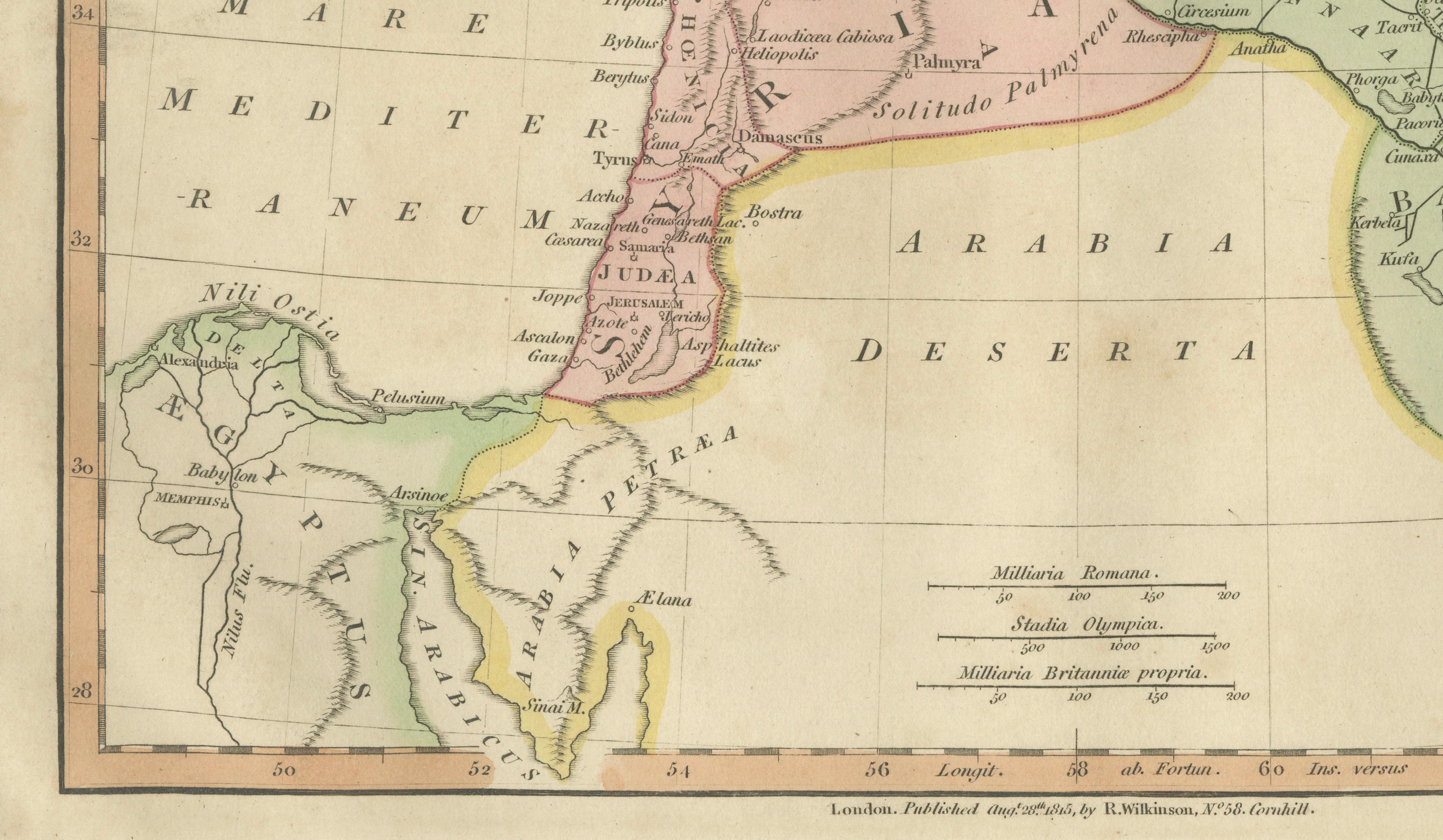 Ancient Syria & Assyria Map — Biblical Near East, Wilkinson London 1815