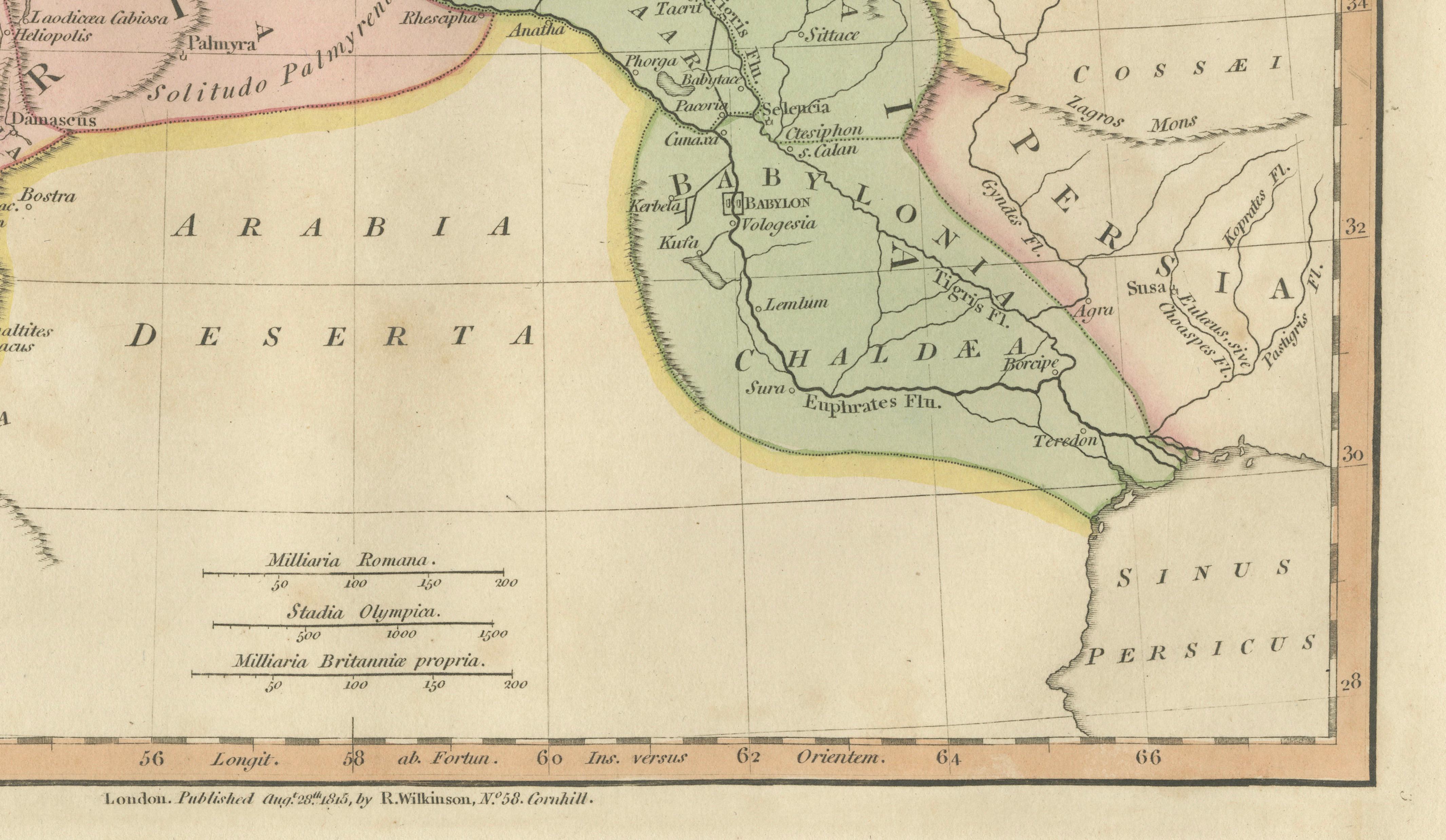 Ancient Syria & Assyria Map — Biblical Near East, Wilkinson London 1815
