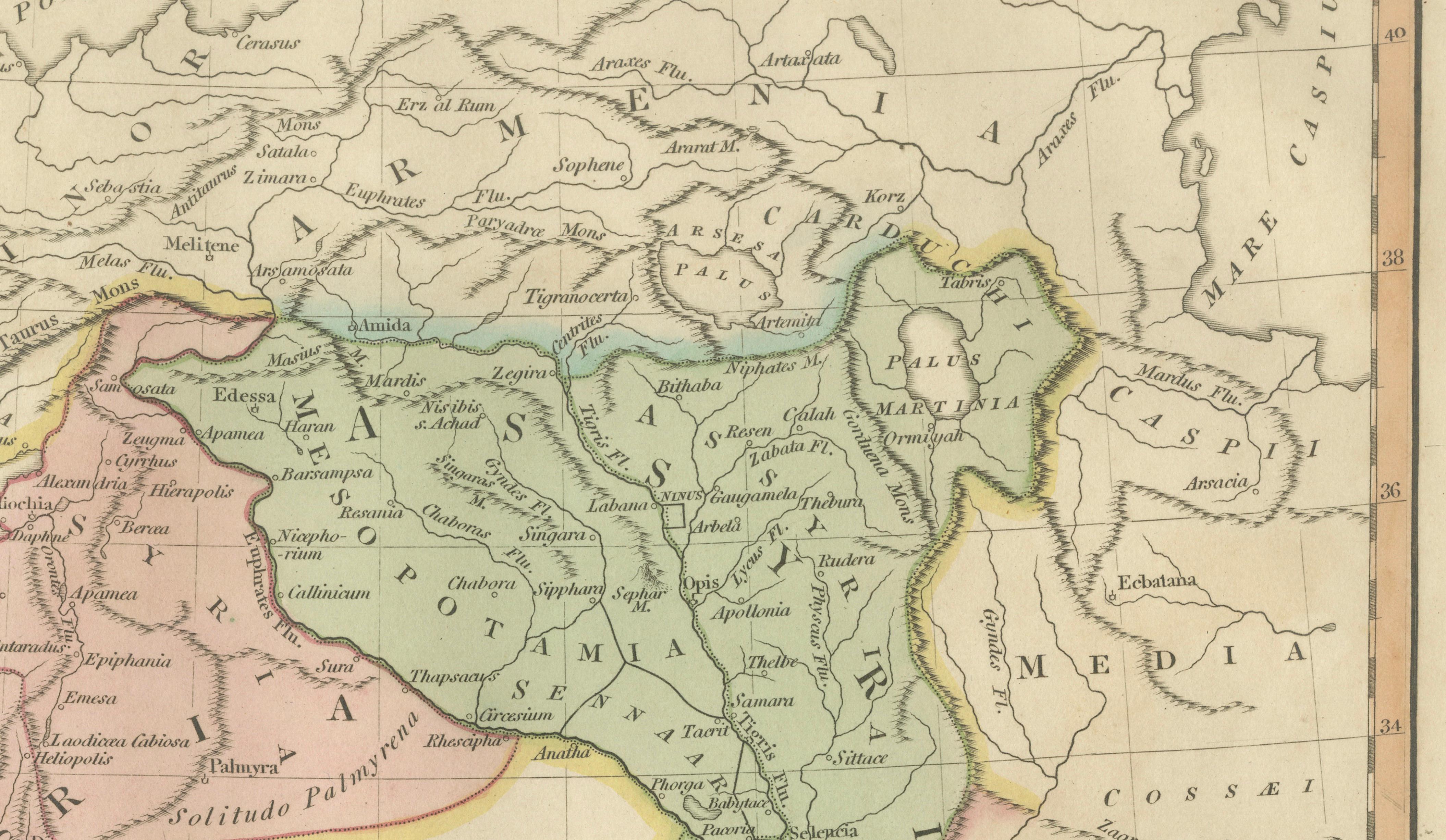 Ancient Syria & Assyria Map — Biblical Near East, Wilkinson London 1815