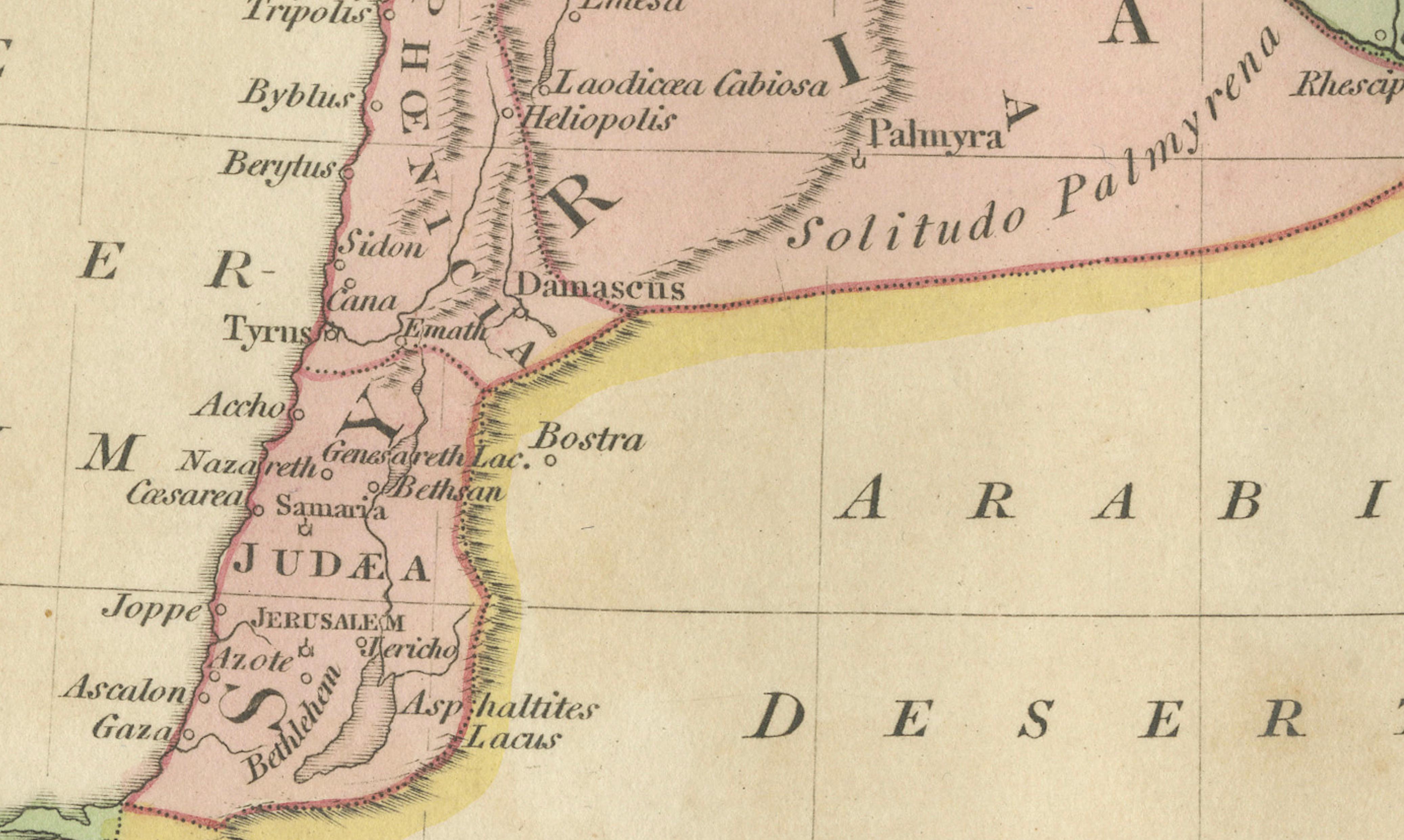 Ancient Syria & Assyria Map — Biblical Near East, Wilkinson London 1815