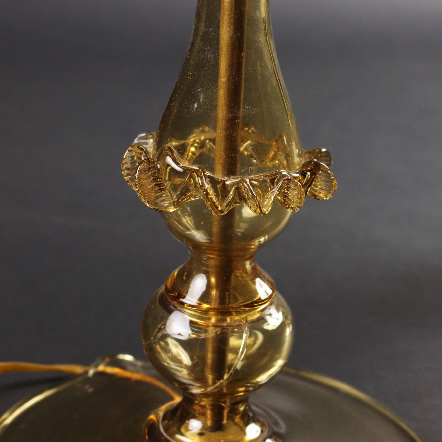 Anciennes lampes de bureau en verre soufflé de Murano '900 à 5 éclairages en vente 1