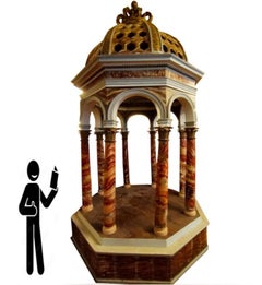 Ancient Temple in Lacquered Wood from the End of the 1800s