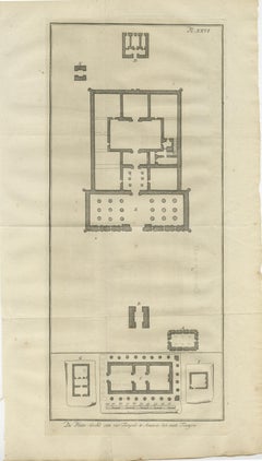 Ancient Temple Plans at Amara and Tentyra – Egyptian Architecture c.1710