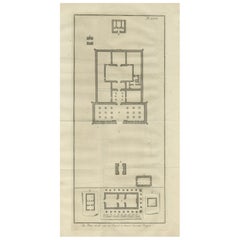 Antique Ancient Temple Plans at Amara and Tentyra – Egyptian Architecture c.1710