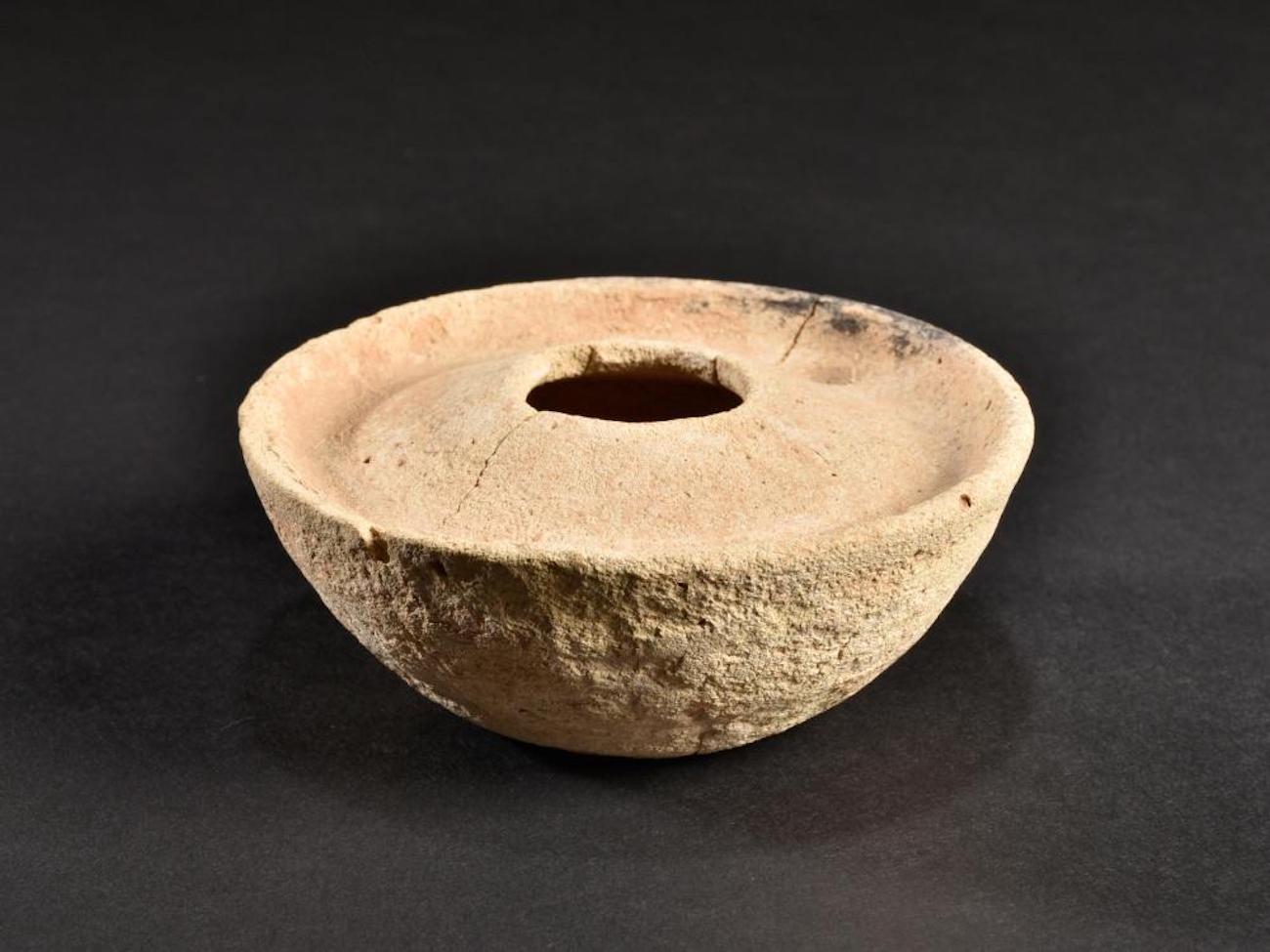 Ancient Terracotta Byzantine Oil Lamp 6th-7th Century AD, ON SALE  1