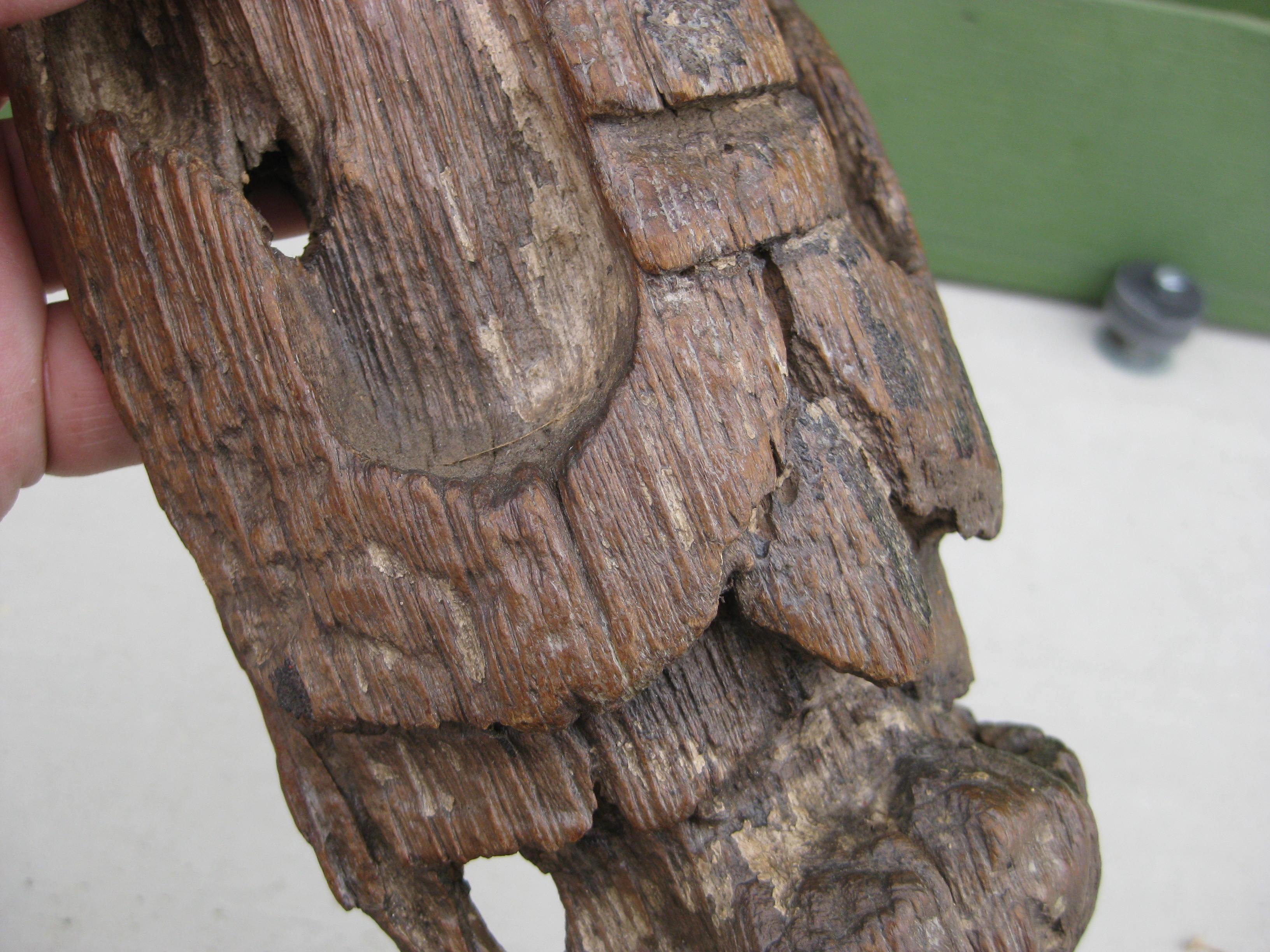 Ancient Thai Burmese Southeast Asia Temple Goddess Deity Wood Statue Sculpture For Sale 11