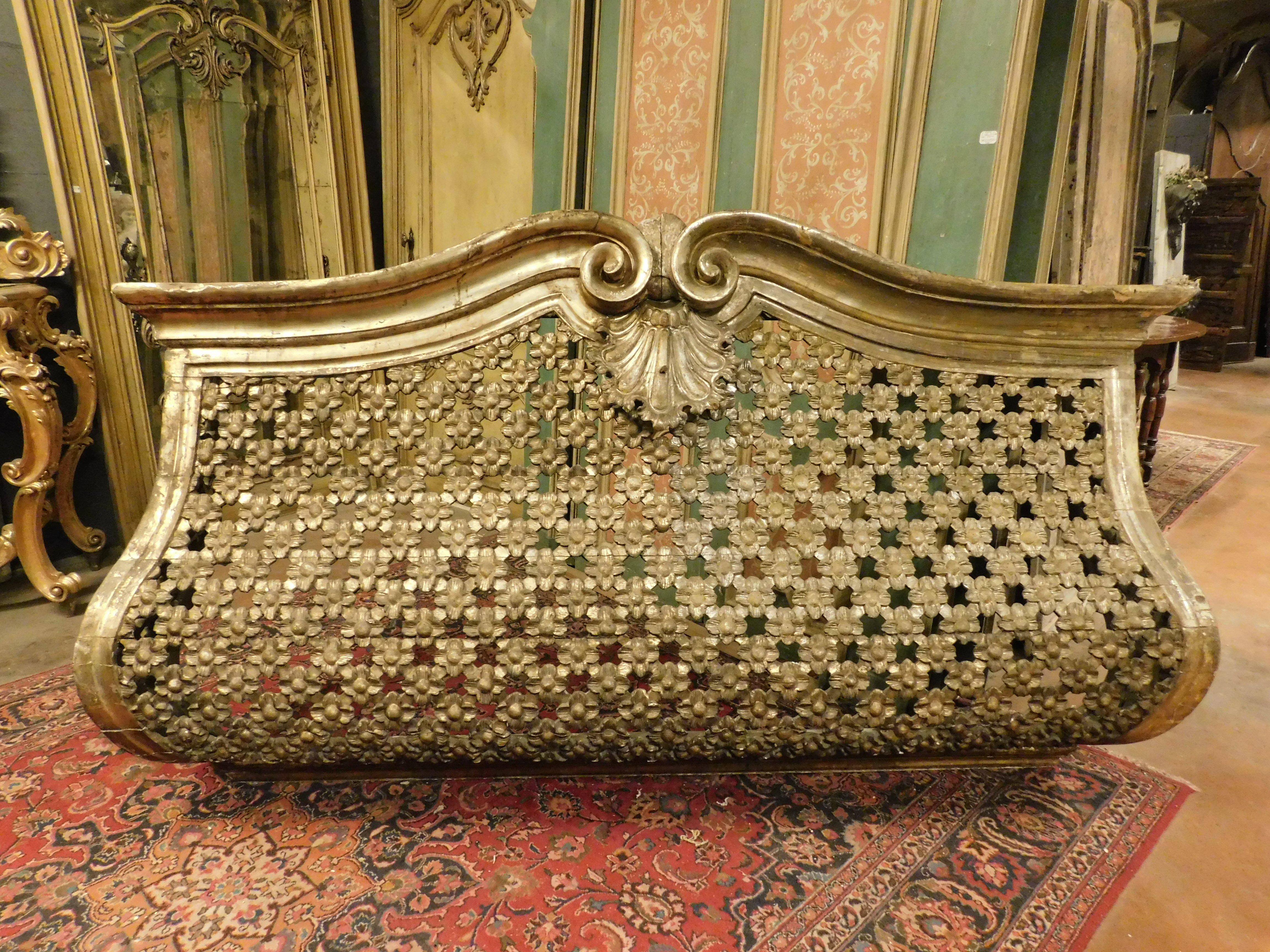 Ancient Theater Or Church Balcony, In Perforated And Gilded Wood, '700 Venice 6