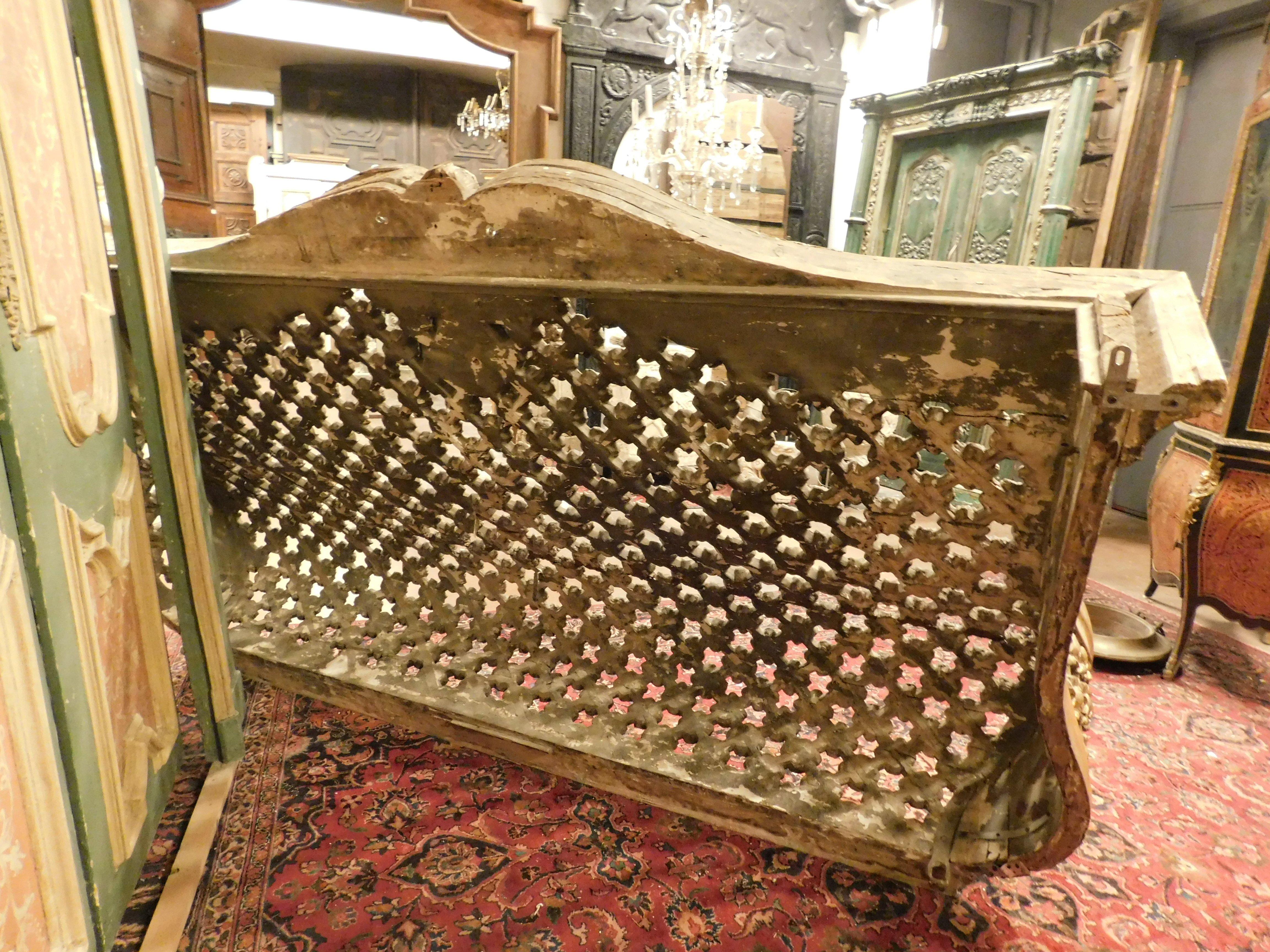 Ancient Theater Or Church Balcony, In Perforated And Gilded Wood, '700 Venice 2