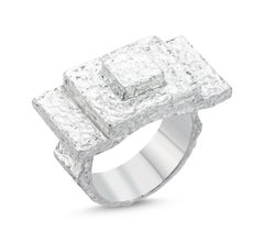 Ancient Themed Ring Sterling  Silver Pyramid Ring