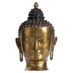 Ancient Tibetan Buddha's Head, 19th Century Tibet