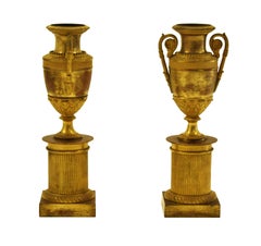 Ancient Vases on Plinth, Italy, 19th Century