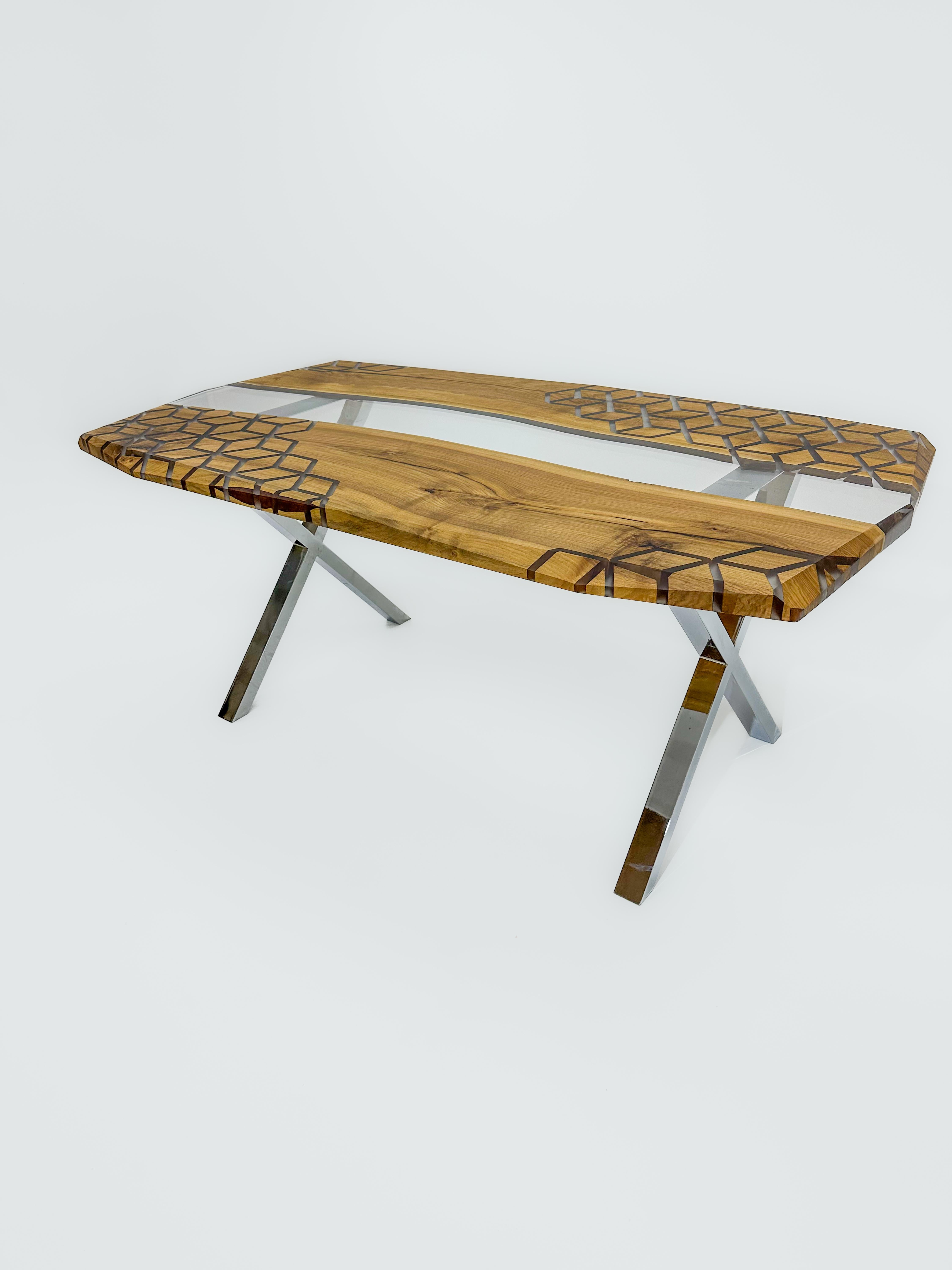 Walnut Epoxy Resin Table

This table is made of 500 years old ancient walnut wood. The patterns are made with CNC. Other parts are completely handmade.

Custom sizes, colours and finishes are available!