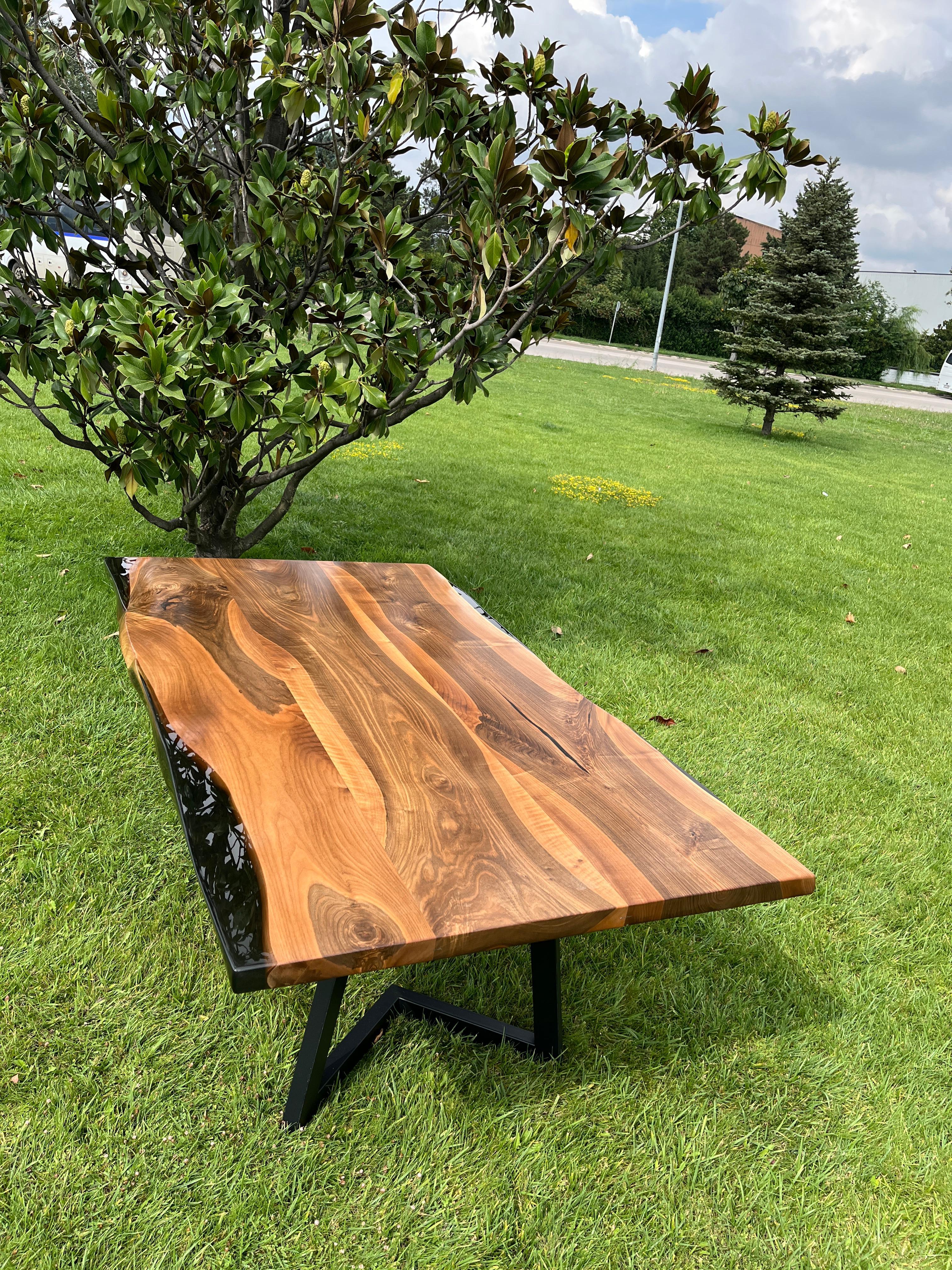 Ancient Walnut Wood Natural Dining Table For Sale 2