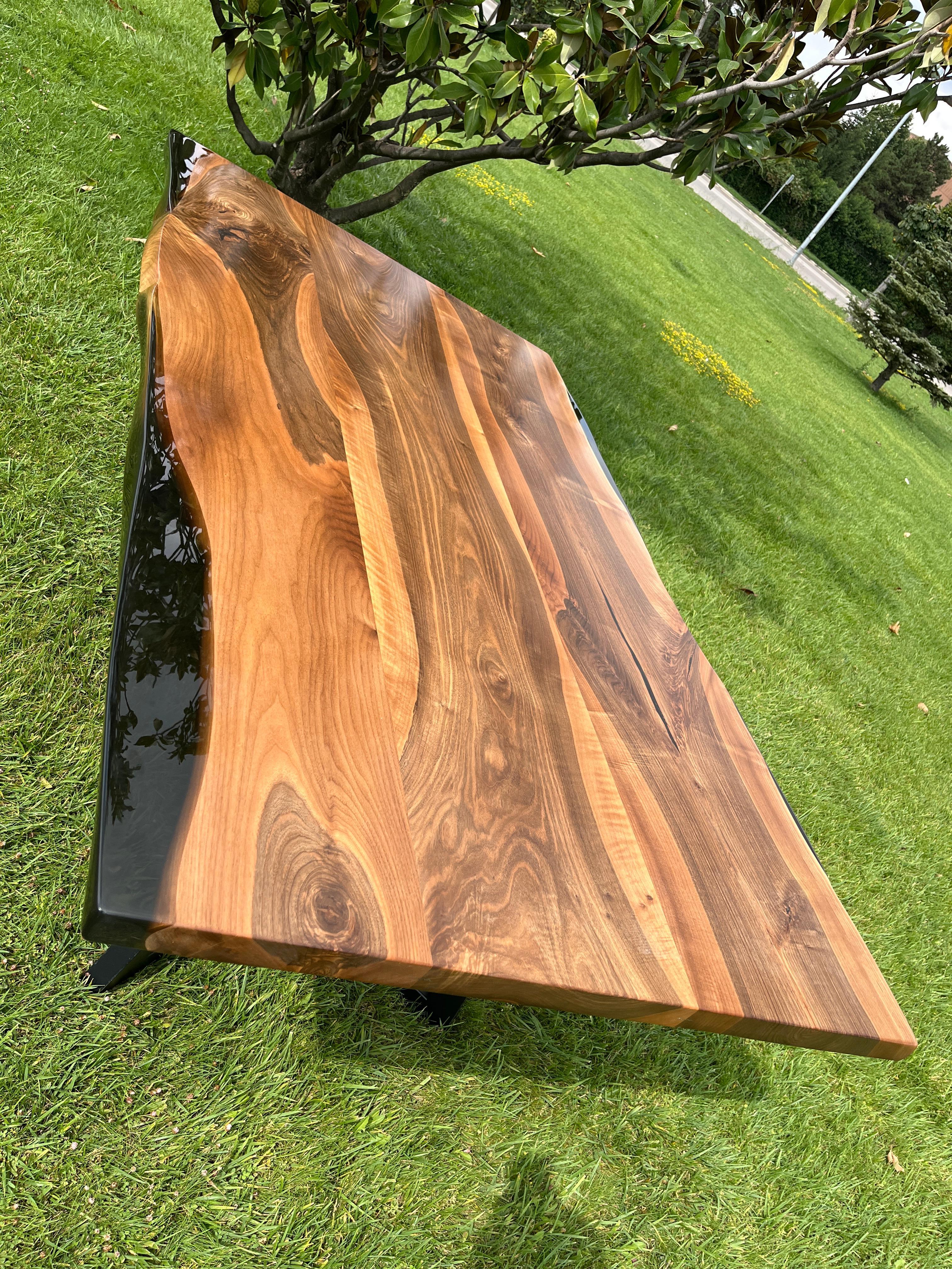 Ancient Walnut Wood Natural Dining Table For Sale 3