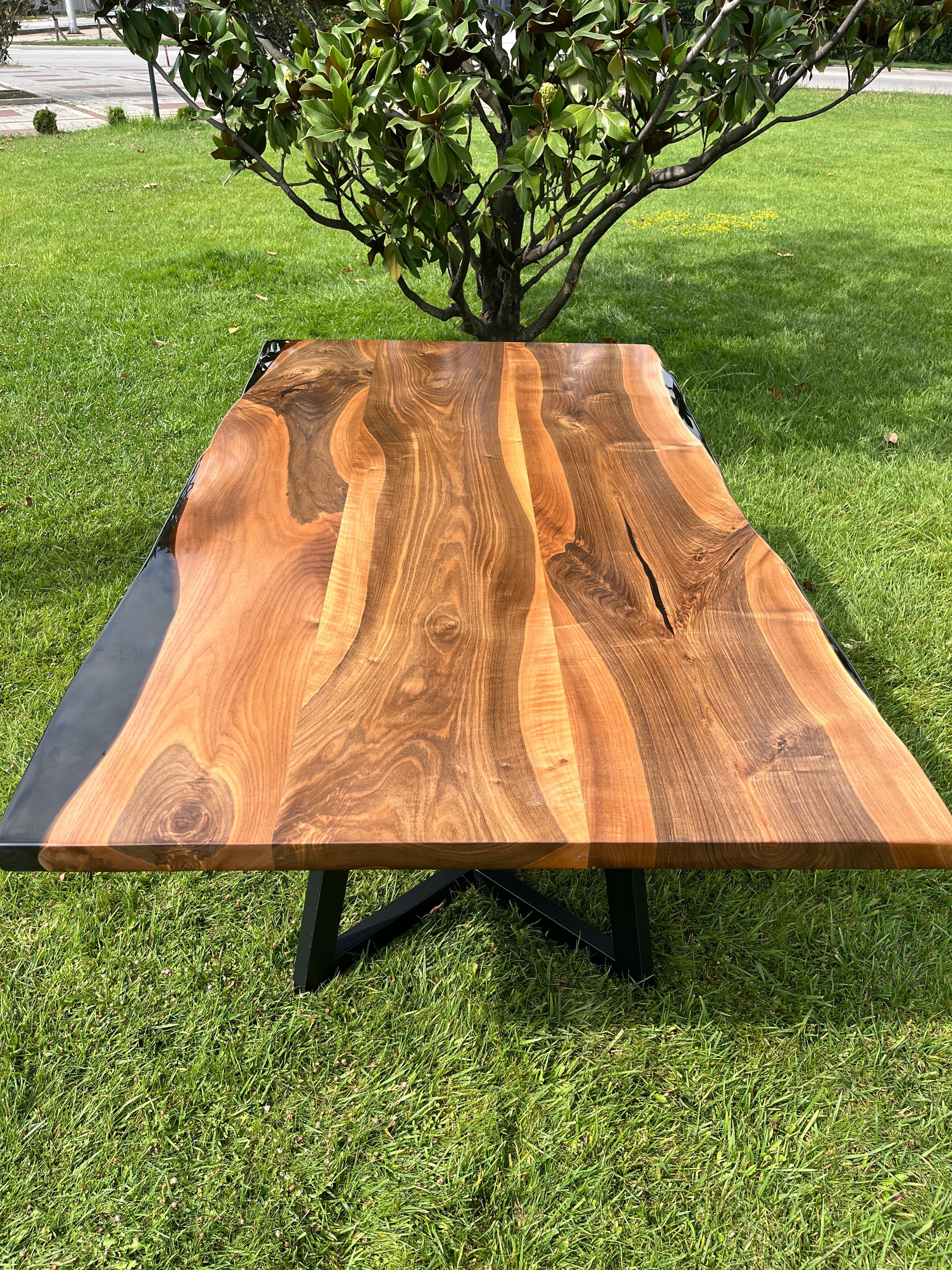 Ancient Walnut Wood Natural Dining Table For Sale 4