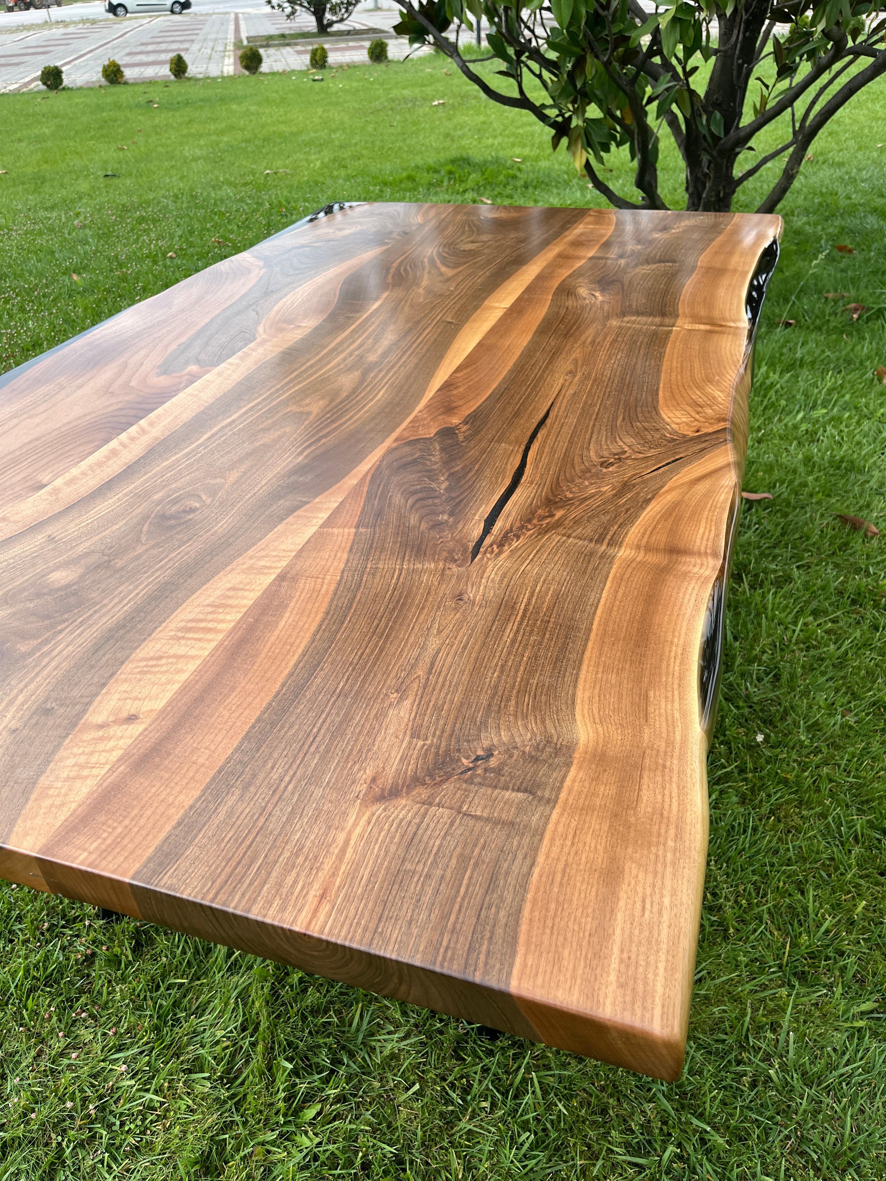 Ancient Walnut Wood Natural Dining Table In New Condition For Sale In İnegöl, TR