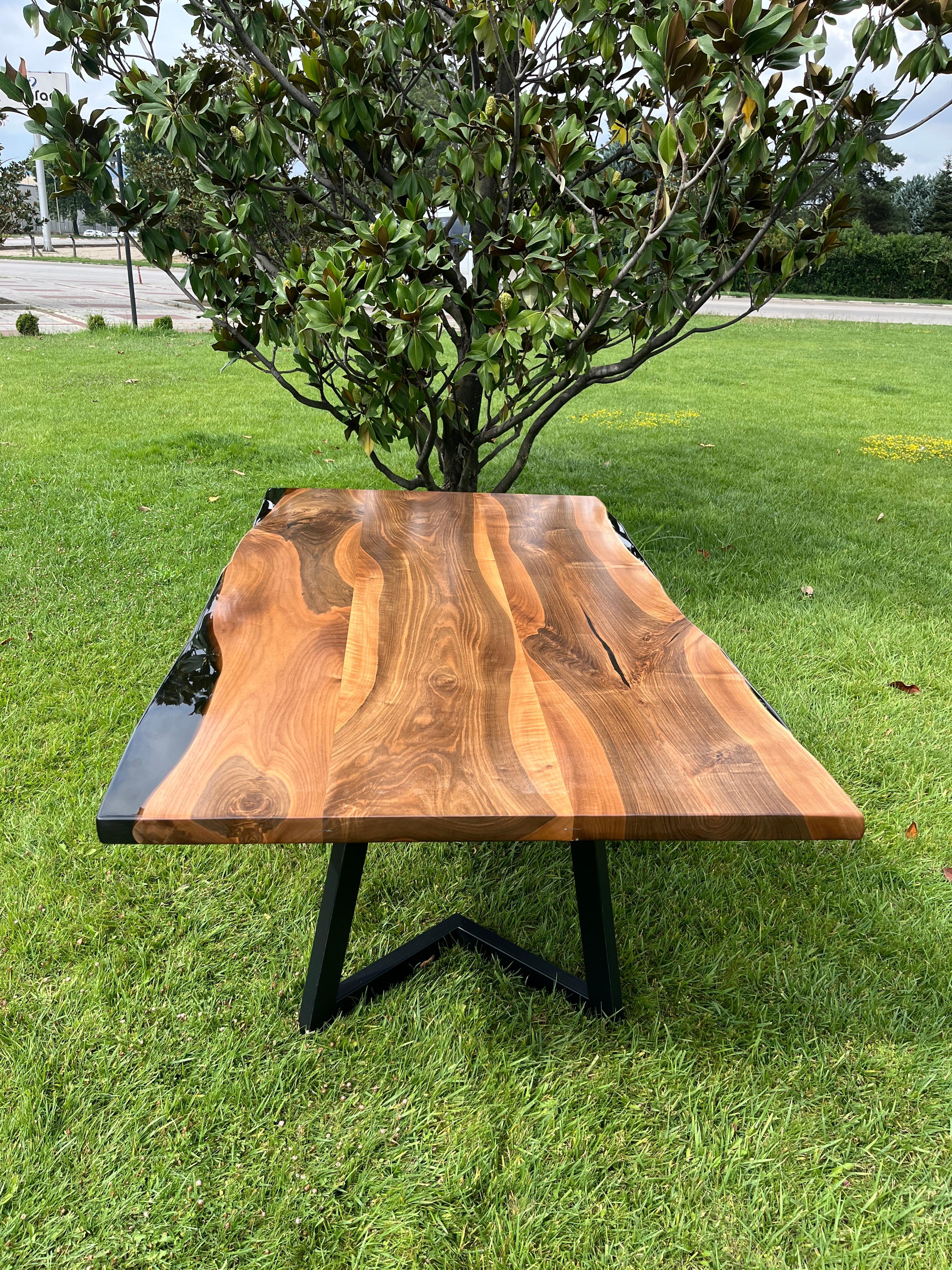 Ancient Walnut Wood Natural Dining Table For Sale 1