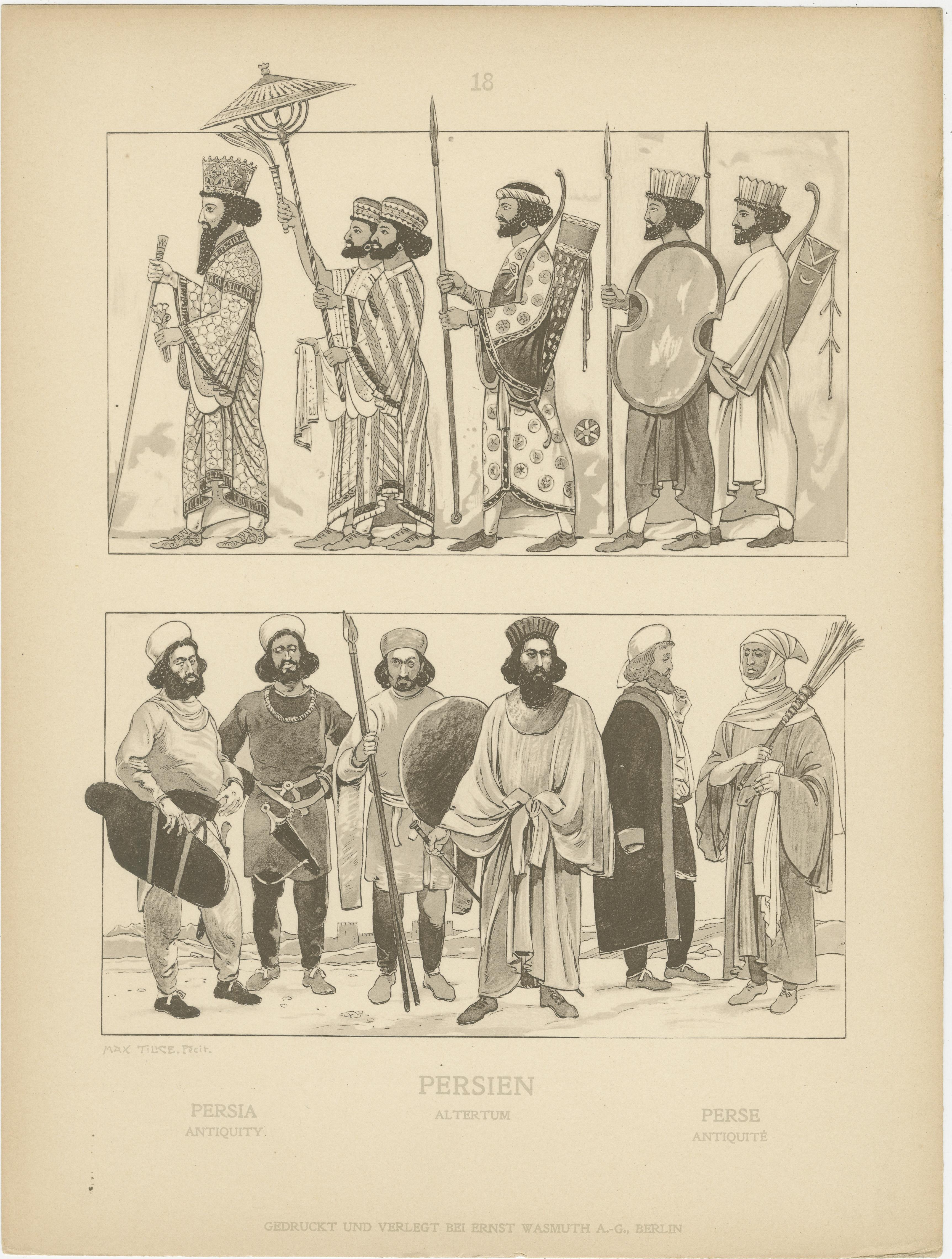 Antikes Westasien und Persien Kostümtafeln von Max Tilke, um 1900 (Frühes 20. Jahrhundert) im Angebot