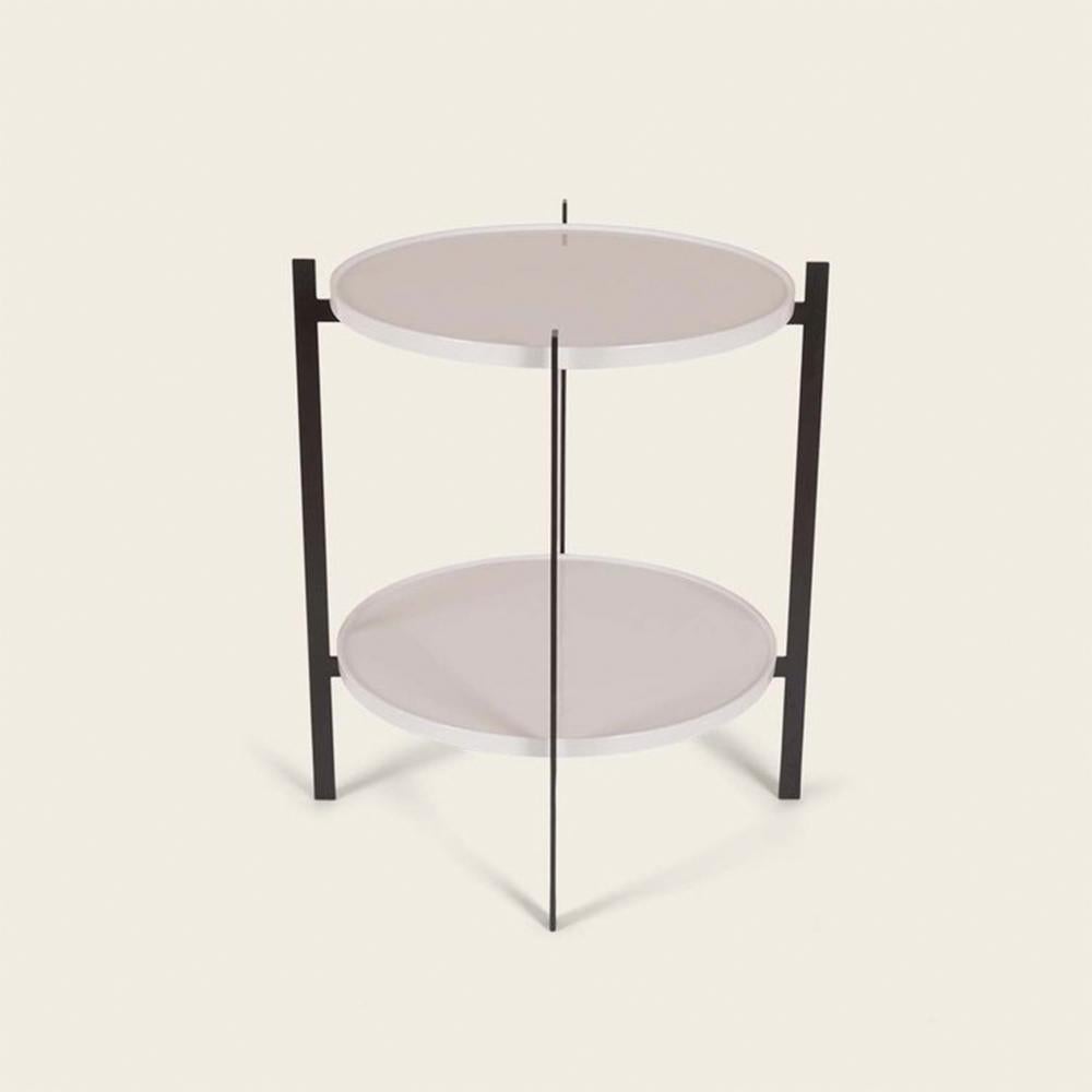 Ancient White Porcelain Deck Table by OxDenmarq
Dimensions: D 57 x W 57 x H 67 cm
Materials: Steel, Porcelain
Also Available: Different tray conbinations available,

OX DENMARQ is a Danish design brand aspiring to make beautiful handmade