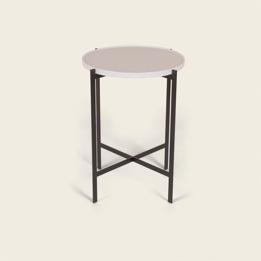 Ancient White Porcelain Small Deck Table by OxDenmarq
Dimensions: D 43 x W 43 x H 55 cm
Materials: Steel, Porcelain
Also Available: Different top options available,

OX DENMARQ is a Danish design brand aspiring to make beautiful handmade