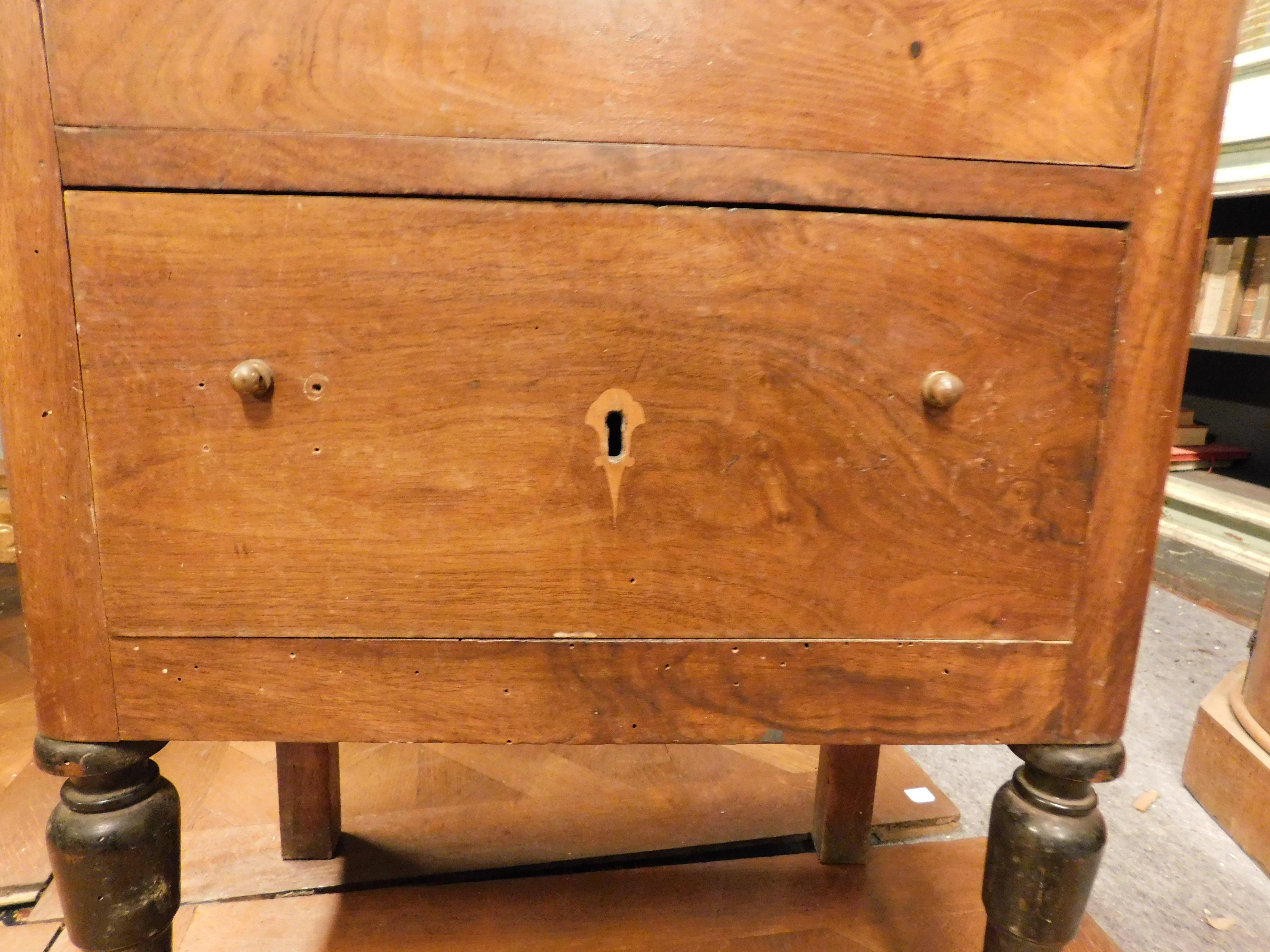 Ancient Wooden Bedside Tables, from 19th Century, Rome In Good Condition In Cuneo, Italy (CN)