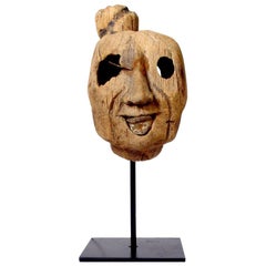 Ancient Wooden Puppet Articulated Head