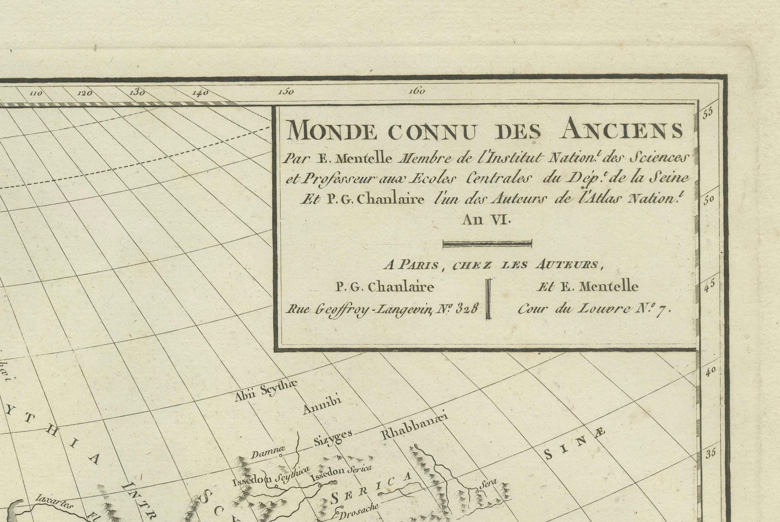 Engraved Ancient World Map: Europe, Africa & Asia - 1802 Tardieu Atlas For Sale