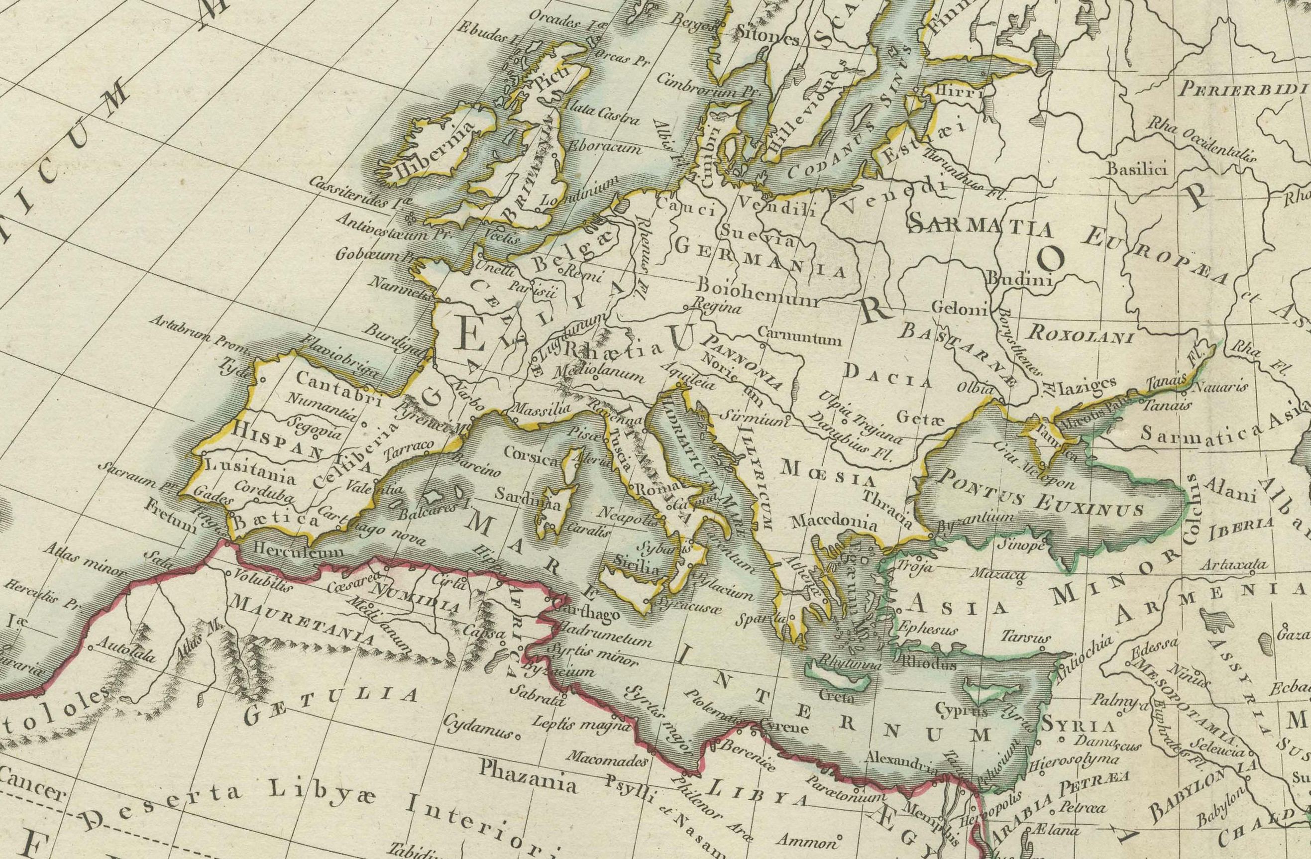 Early 19th Century Ancient World Map: Europe, Africa & Asia - 1802 Tardieu Atlas For Sale