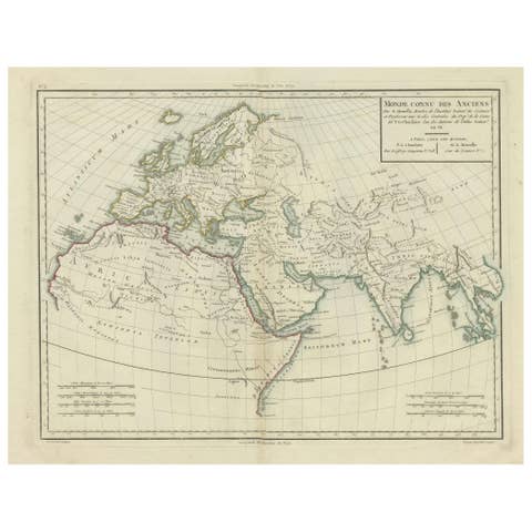 Ancient World Map: Europe, Africa & Asia - 1802 Tardieu Atlas