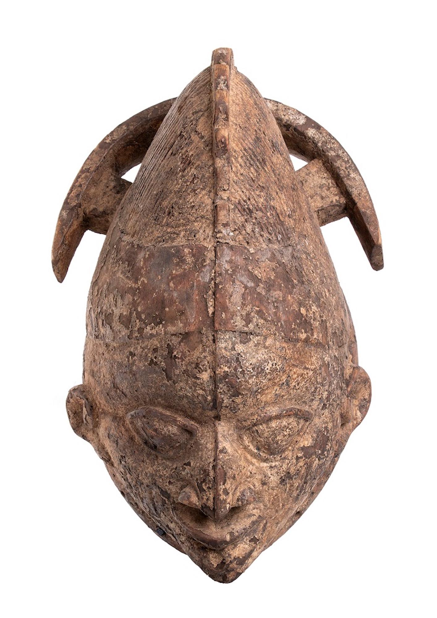 Nigerian Ancient Yoruba Wooden Mask, Nigeria/Benin