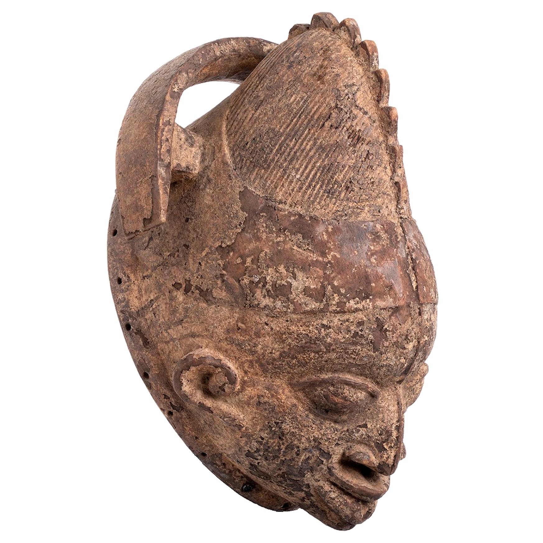 Ancient Yoruba Wooden Mask, Nigeria/Benin
