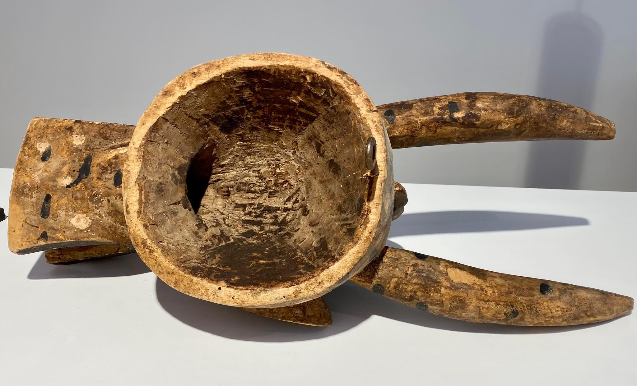 Antica maschera zoomorfa Senufo Kponyungo Poro Costa d'Avorio Inizio XX secolo / A in vendita 6
